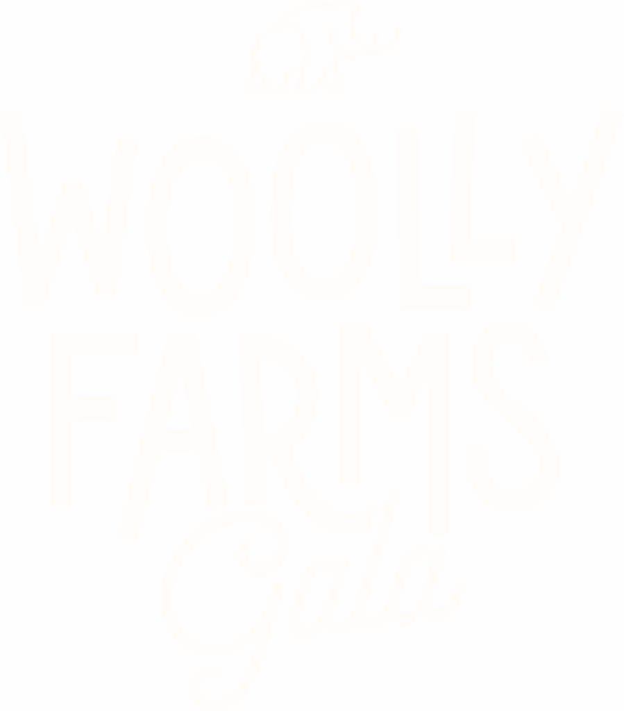 Woolly Farms Gala Logo in white